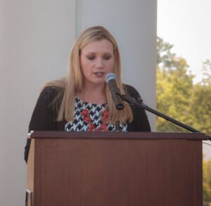 Clarkesville attorney Tricia House emceed the event and called the Constitution a "powerful, powerful" document.