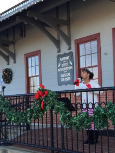 Adrian Ramsey, 11, of Cornelia, was a singer at Cornelia's Depot on Saturday.