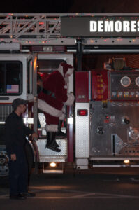 Here comes Santa Claus, Here comes Santa Claus....