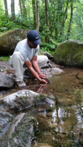 or by a quiet mountain stream...