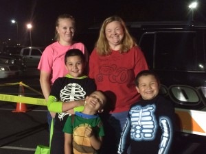 Joel Standingloud and Branson and Caleb Cathey joined their mom and sister Nicole at the E-911 Children's Fun Fest.