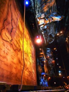 Eugene Lee created the opening Emerald City Curtain and Time Dragon Clock for the spectacular production of Wicked.
