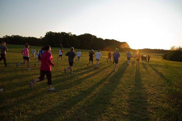 The Colonel Benjamin H. Purcell cross country trail winds through meadows with gently sloping hills. A perfect setting for an evening run or stroll.