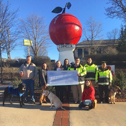 Cornelia donates to Humane Society