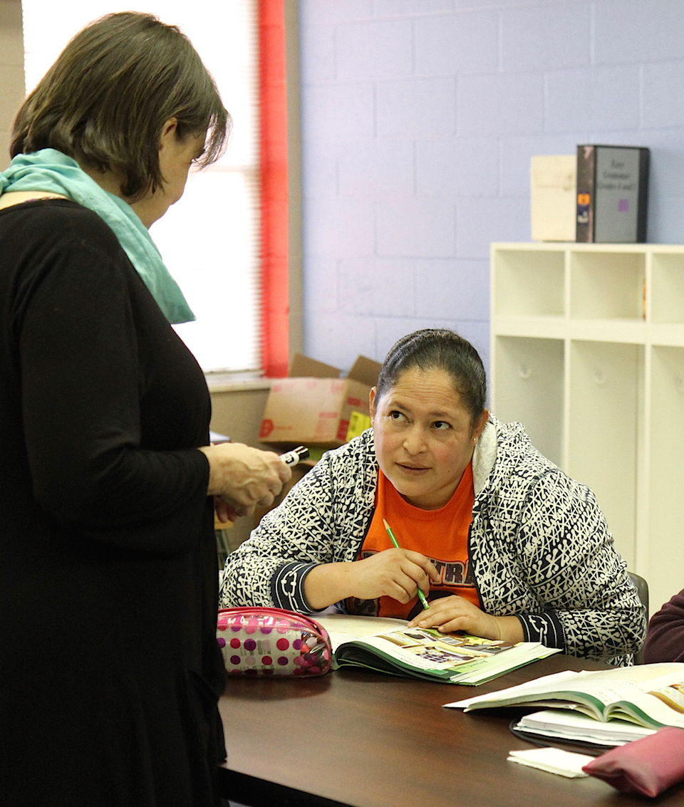 Lorena Duran credits the program with helping her communicate better with her children's teachers and enabling her to help with homework. (photo/Johnny Bailey)