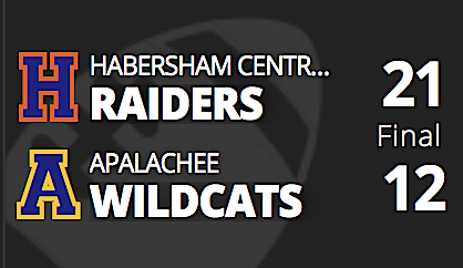 Raider football Apalachee score