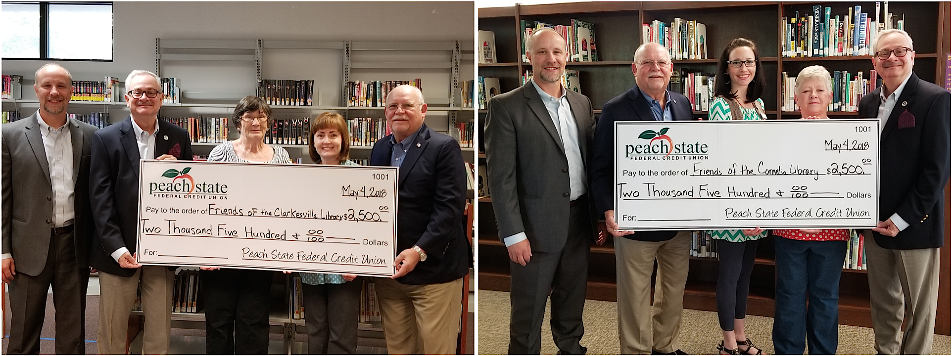 Peach State Federal Credit Union donates to libraries