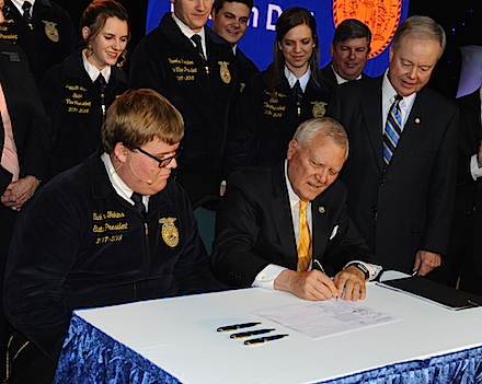 Wilkinson and ag education bill signing SB 330