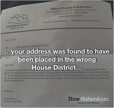 State House district election voter letter
