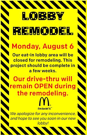 McDonald's remodeling