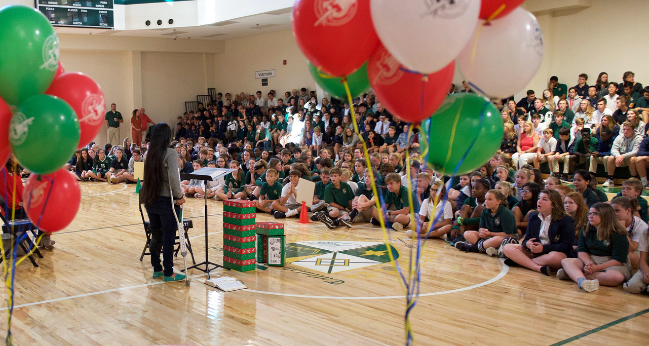 Yuri Lopez speaks to TFS students