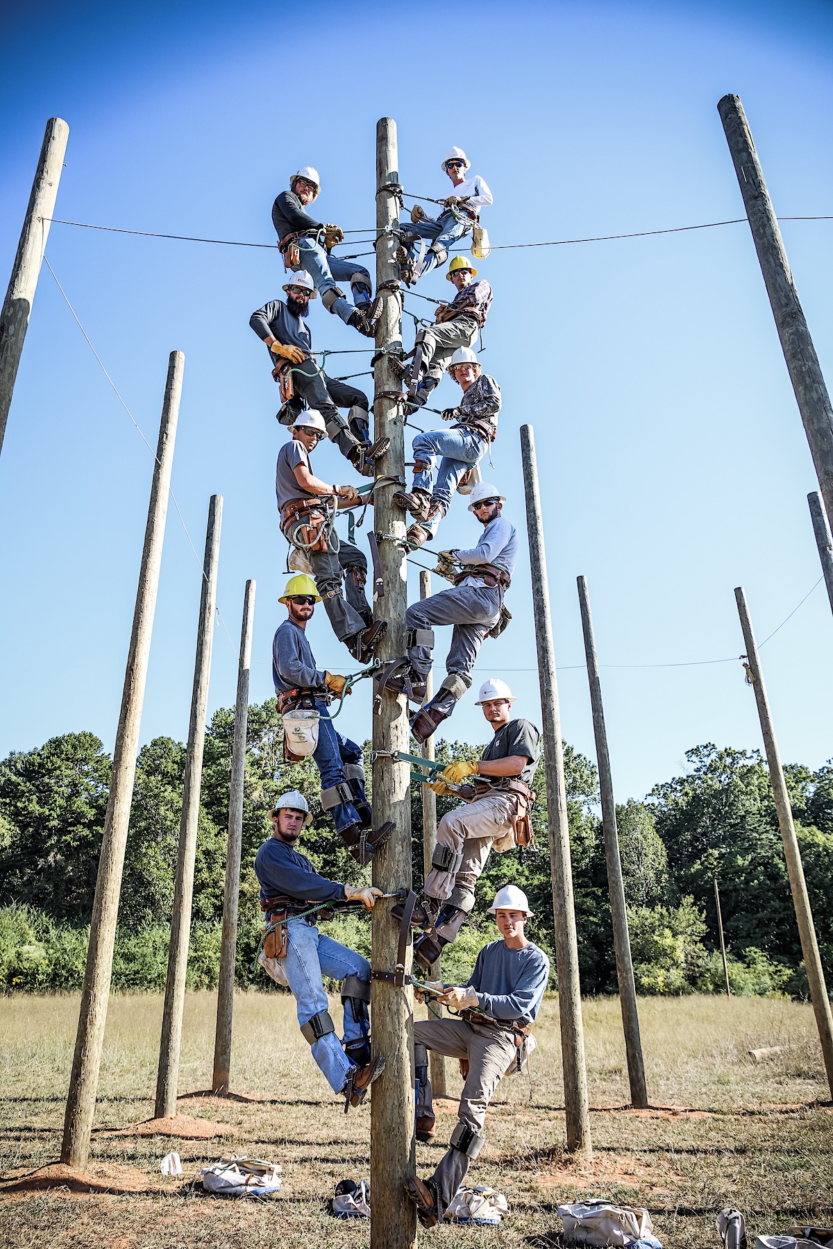 NGTC electrical lineworker apprentice students Fall 2019