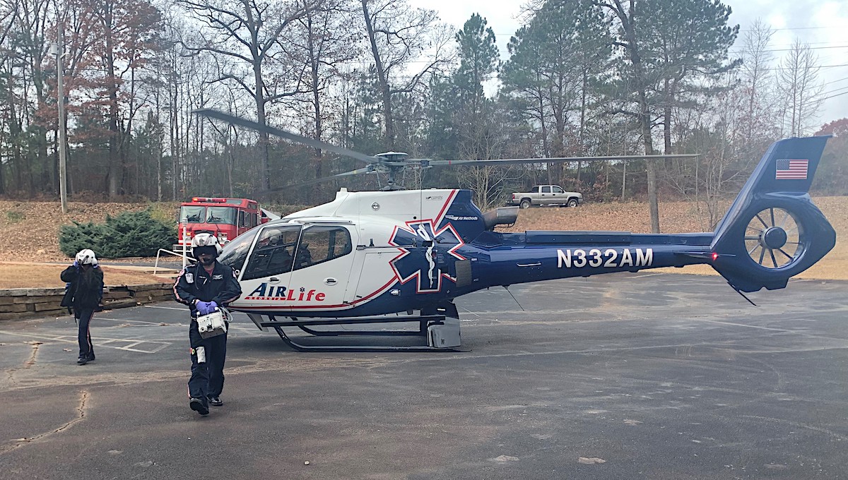 AirLife Georgia at scene of truck explosion in demorest
