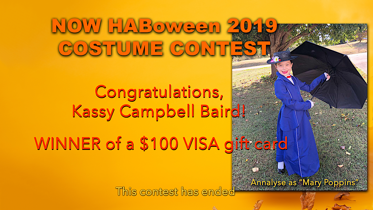 NOW HABoween 2019 Costume Contest winner
