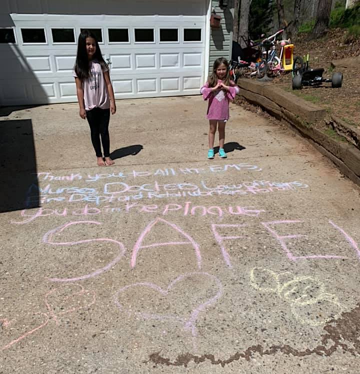 sidewalk chalk heart