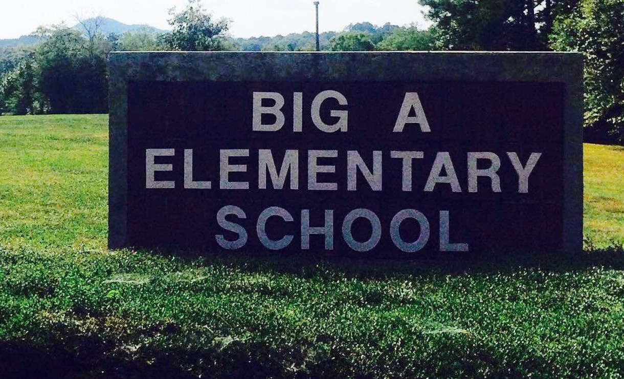 Big A Elementary School sign
