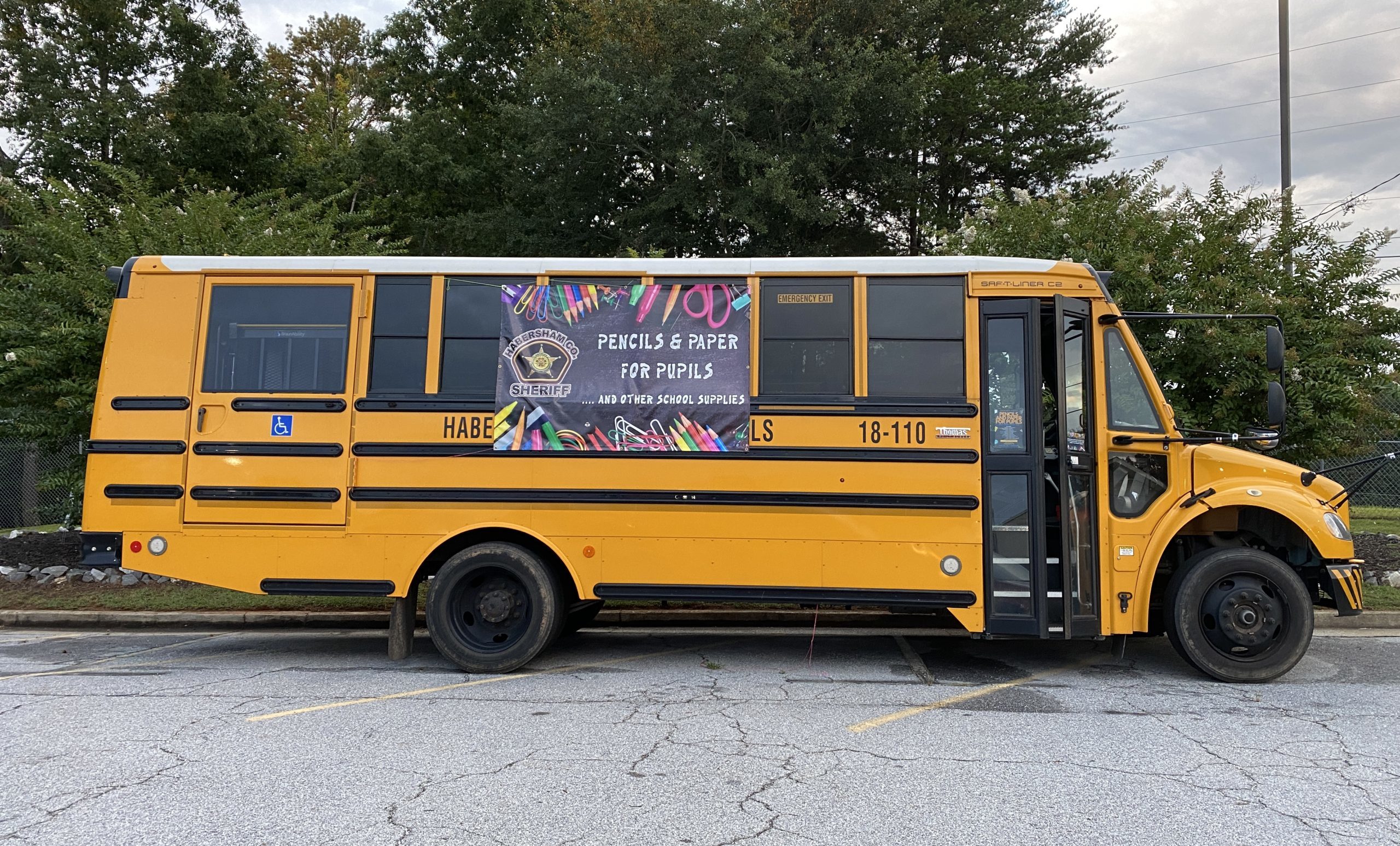 school supply bus