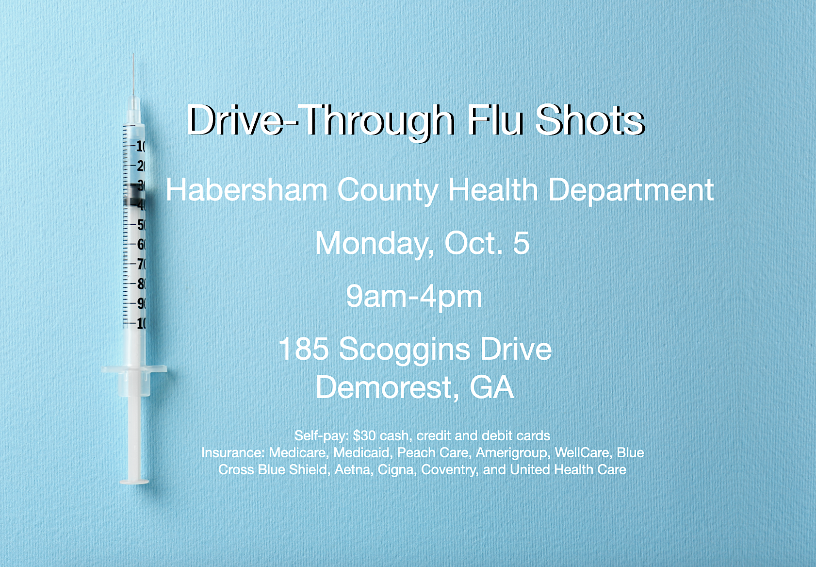 drive-through flu shots 2020
