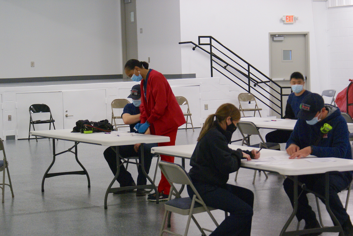 EMS workers vaccinated