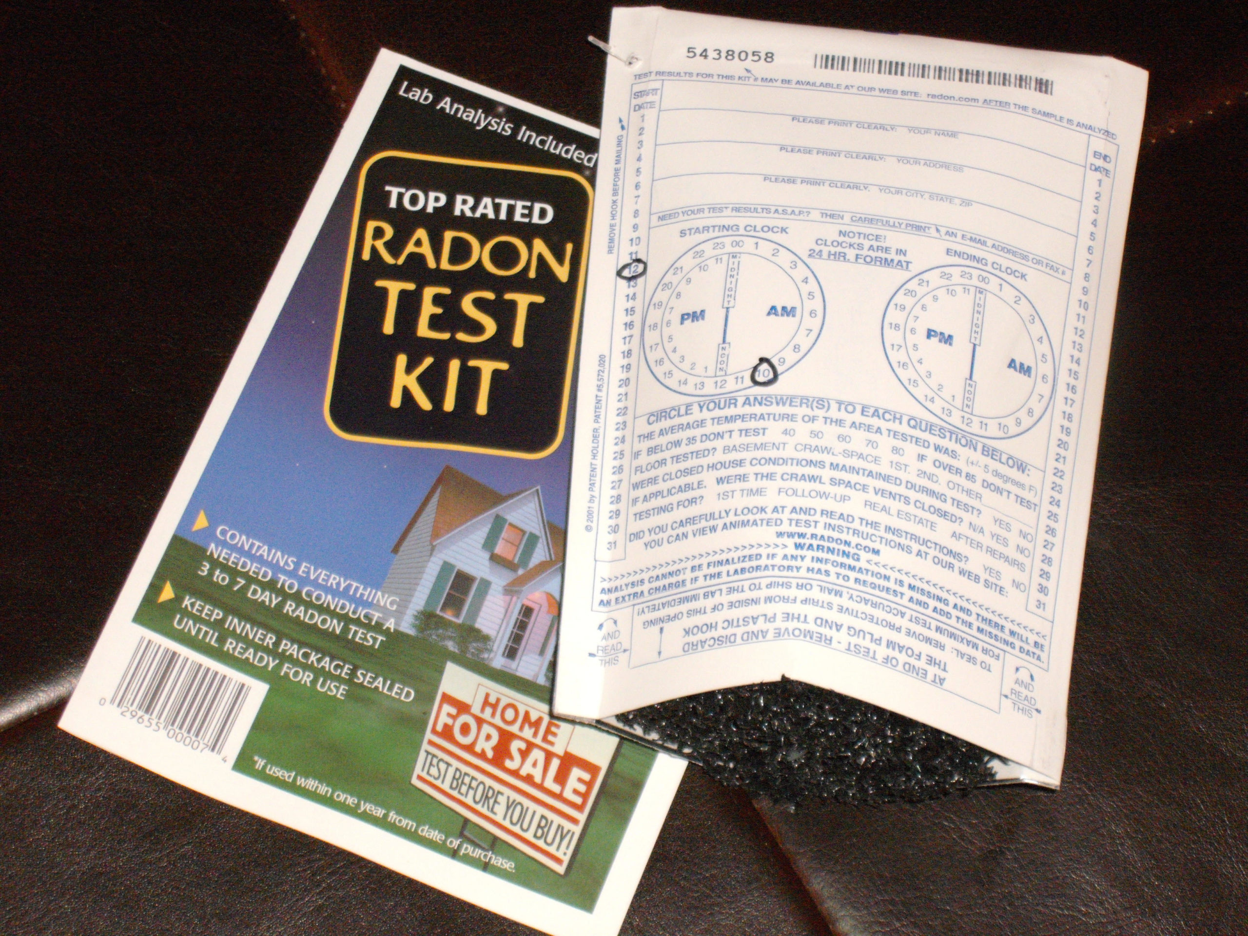Radon test
