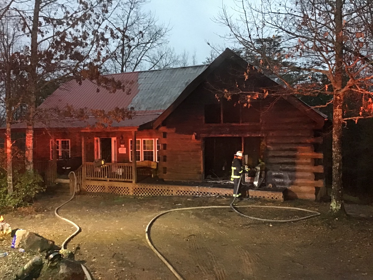 rental cabin fire in White County