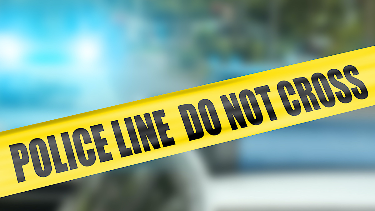 Police line at crime scene