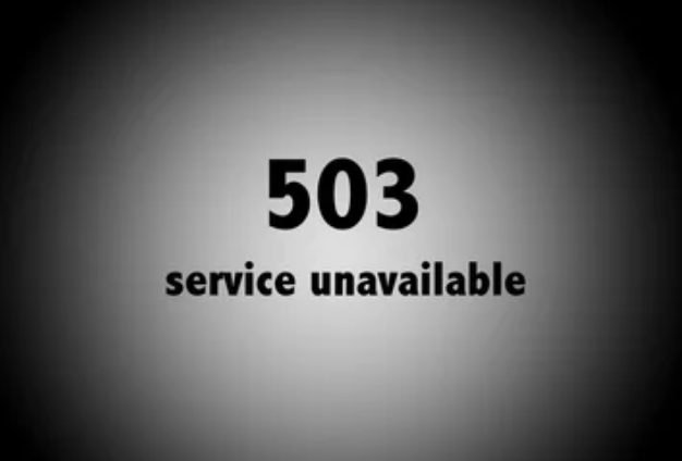 503 error message