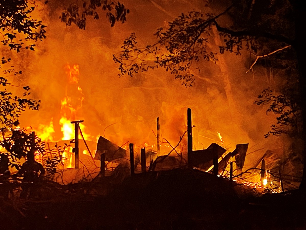 structure fire Frank Lovell Road