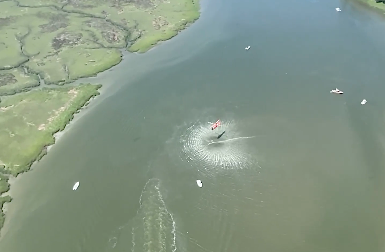 Coast Guard helicopter rescue on Wilmington River