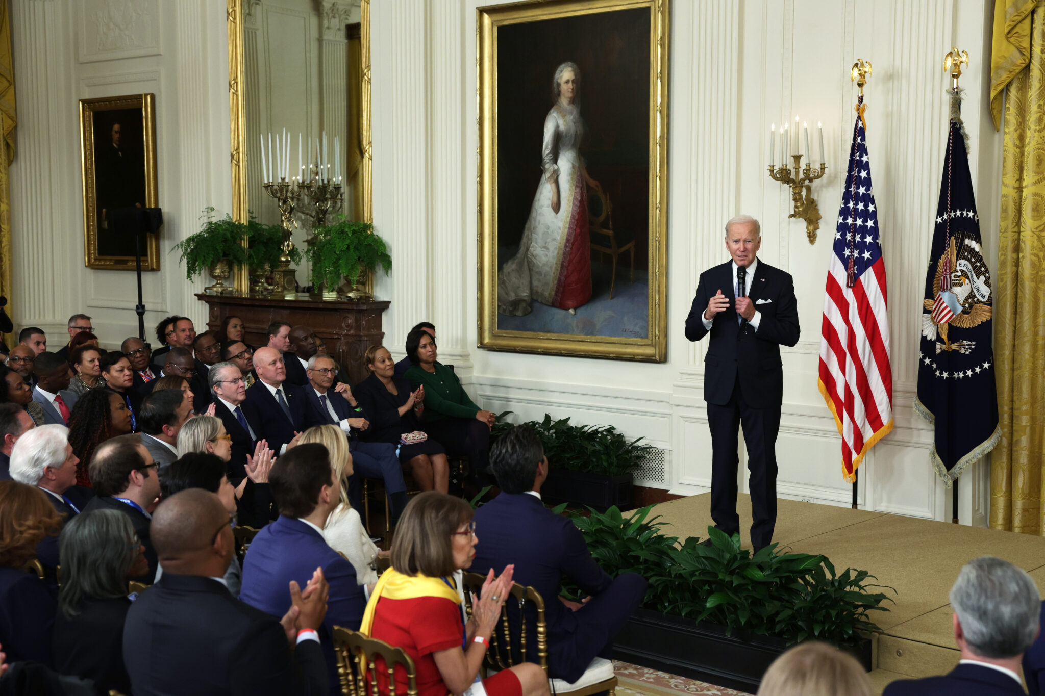 President Biden Speaks To Visiting Mayors At The White House