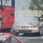 Student car burns on NGTC campus