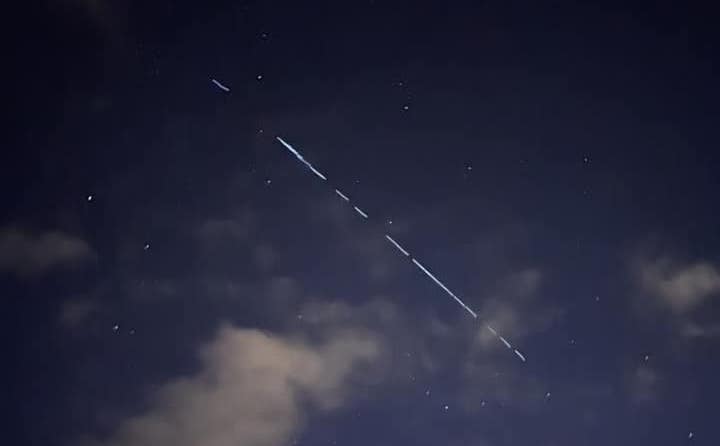 Starlink train Sept. 2, 2023 Sylva, NC