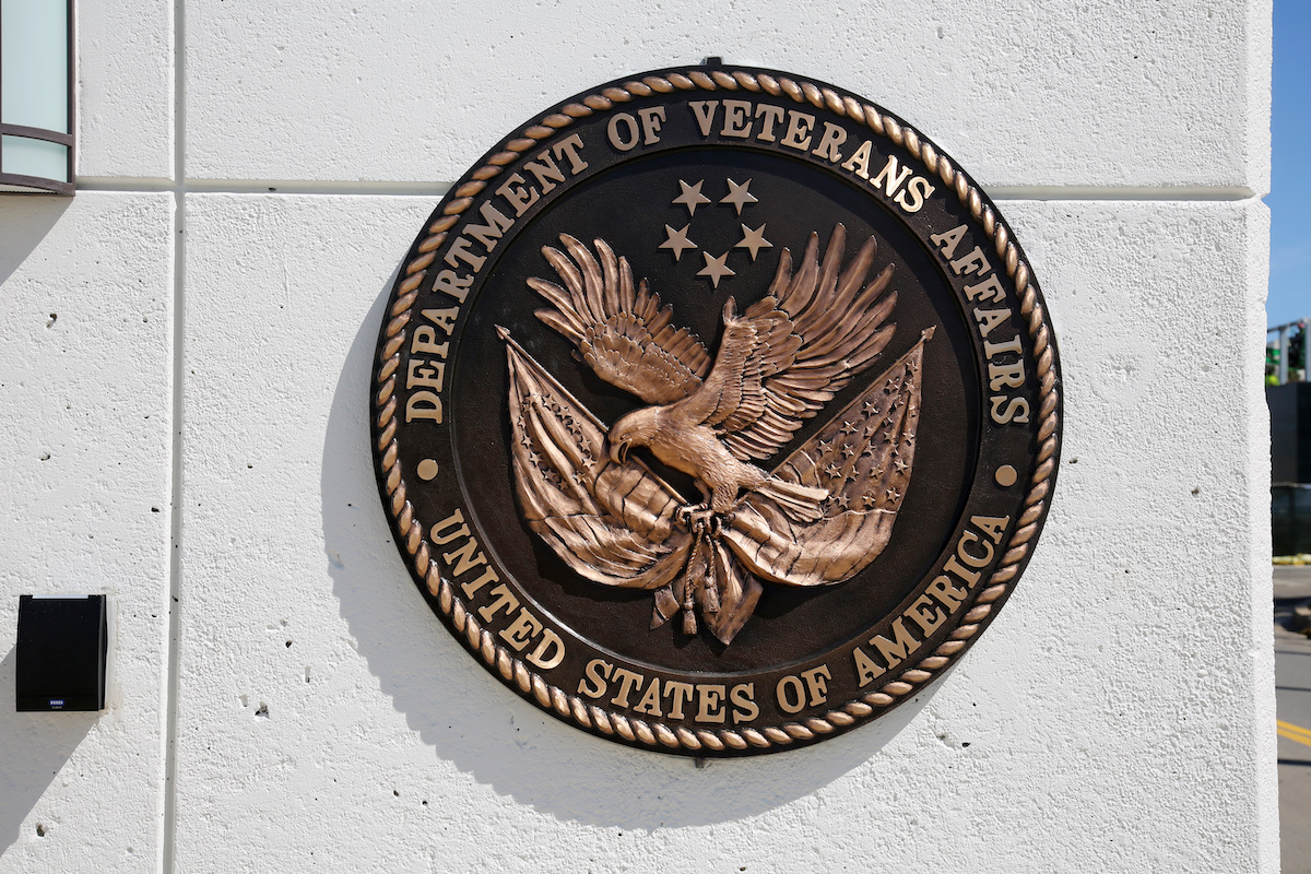 Long Beach, California / USA - March 15, 2021: Sign at the Veterans Affairs complex Long Beach California. Editorial Use Only.
