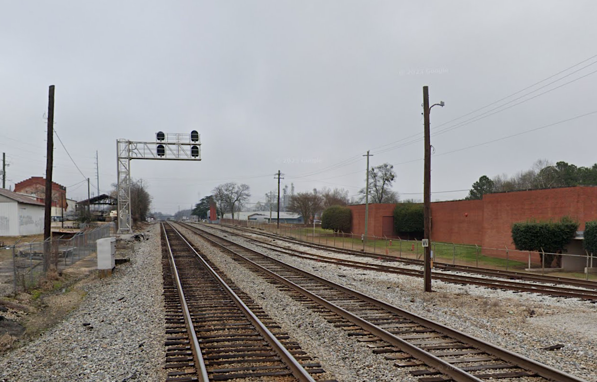 railroad (train) tracks in area of Georgia Avenue and Industrial Blvd.