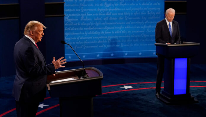 Donald Trump And Joe Biden Participate In Final Debate Before Presidential Election