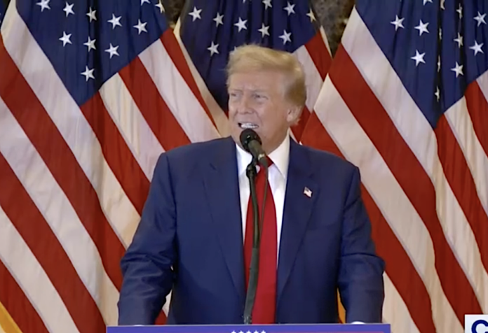 Donald Trump speaks at Trump Tower