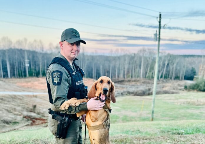 Cpl. Pressley and K9 Becka Outside (1)