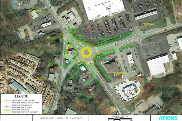 Clarkesville proposed roundabout