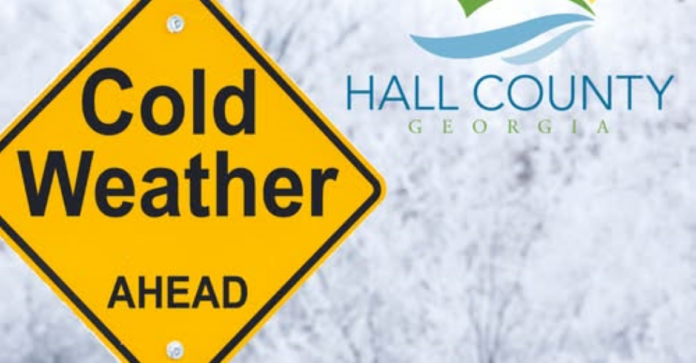 Hall County cold weather
