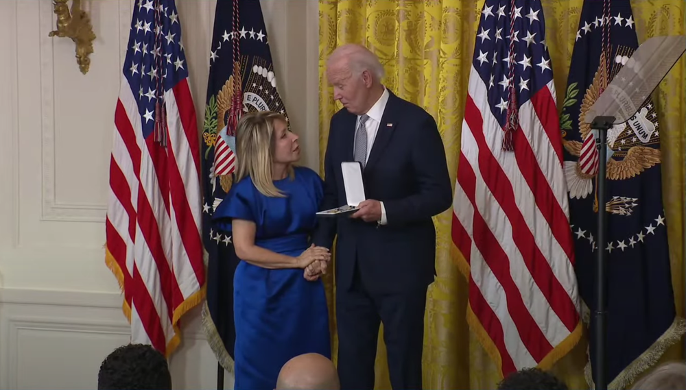 Biden bestows medal upon Savannah College of Art and Design president Paula Wallace
