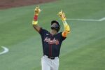 Acuña hits 2 homers as Braves end 13-game losing streak in California with win over A’s