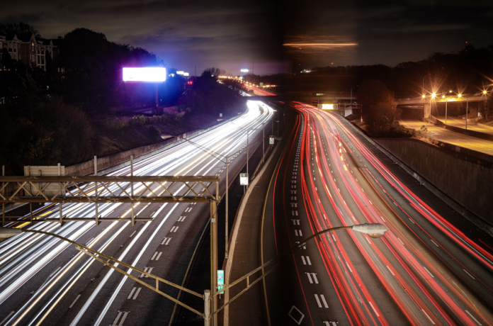 Georgia interstate at night