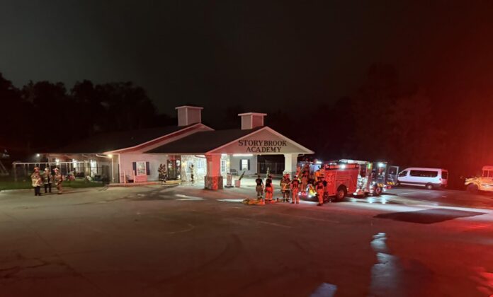 fire at Storybrook Academy in Flowery Branch