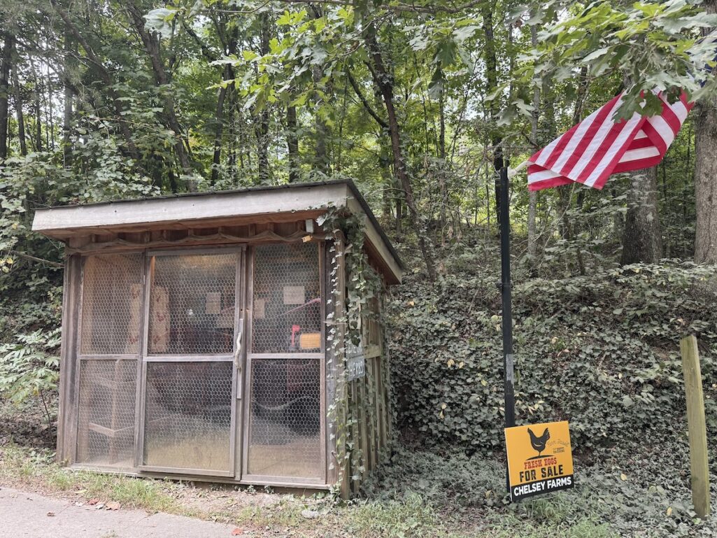 One small road stand at a time