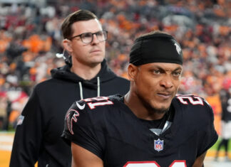 Falcons cornerback Mike Hughes is out but top wide receiver Drake London may return at Arizona