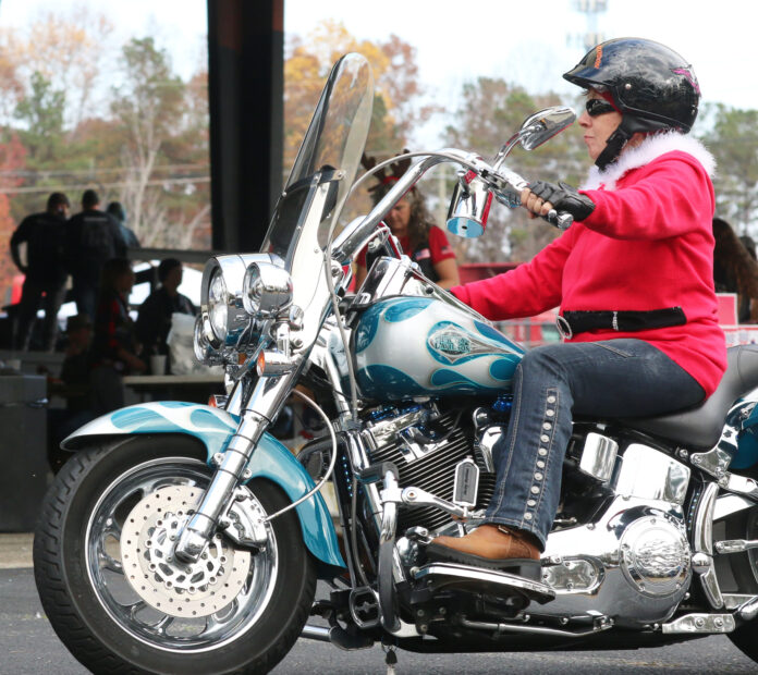 Toys for Tots Santa on bike