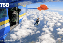 Skydiver dangles at 15,000 feet after parachute catches on plane’s tail in Australia